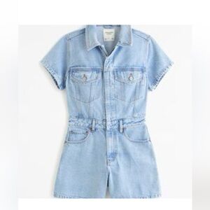 Abercrombie & Fitch Denim Zip Front Romper size Small